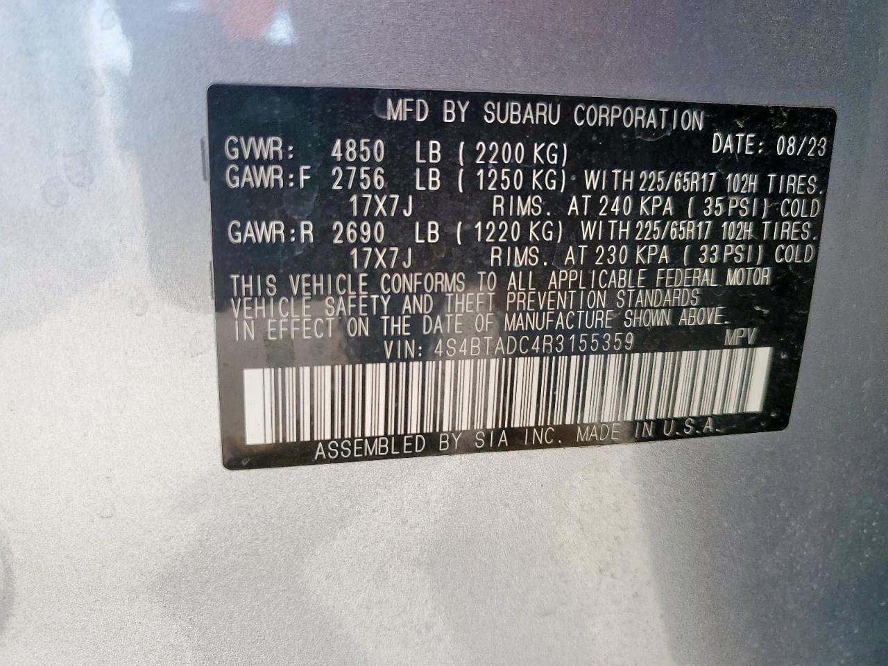 Subaru Outback Premium Image 10