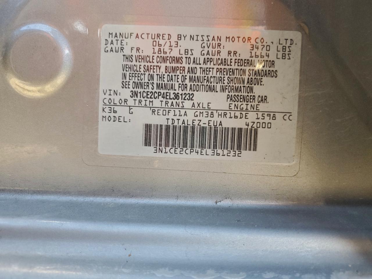 Nissan Versa S Image 10