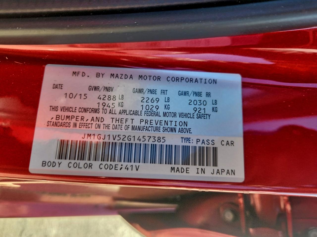 Mazda 6 Touring Image 12