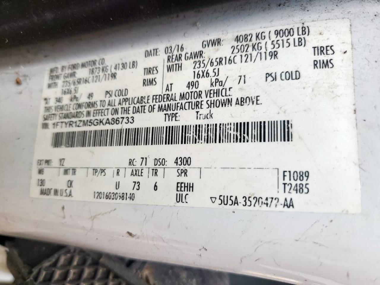 Ford Transit T-250 Image 13