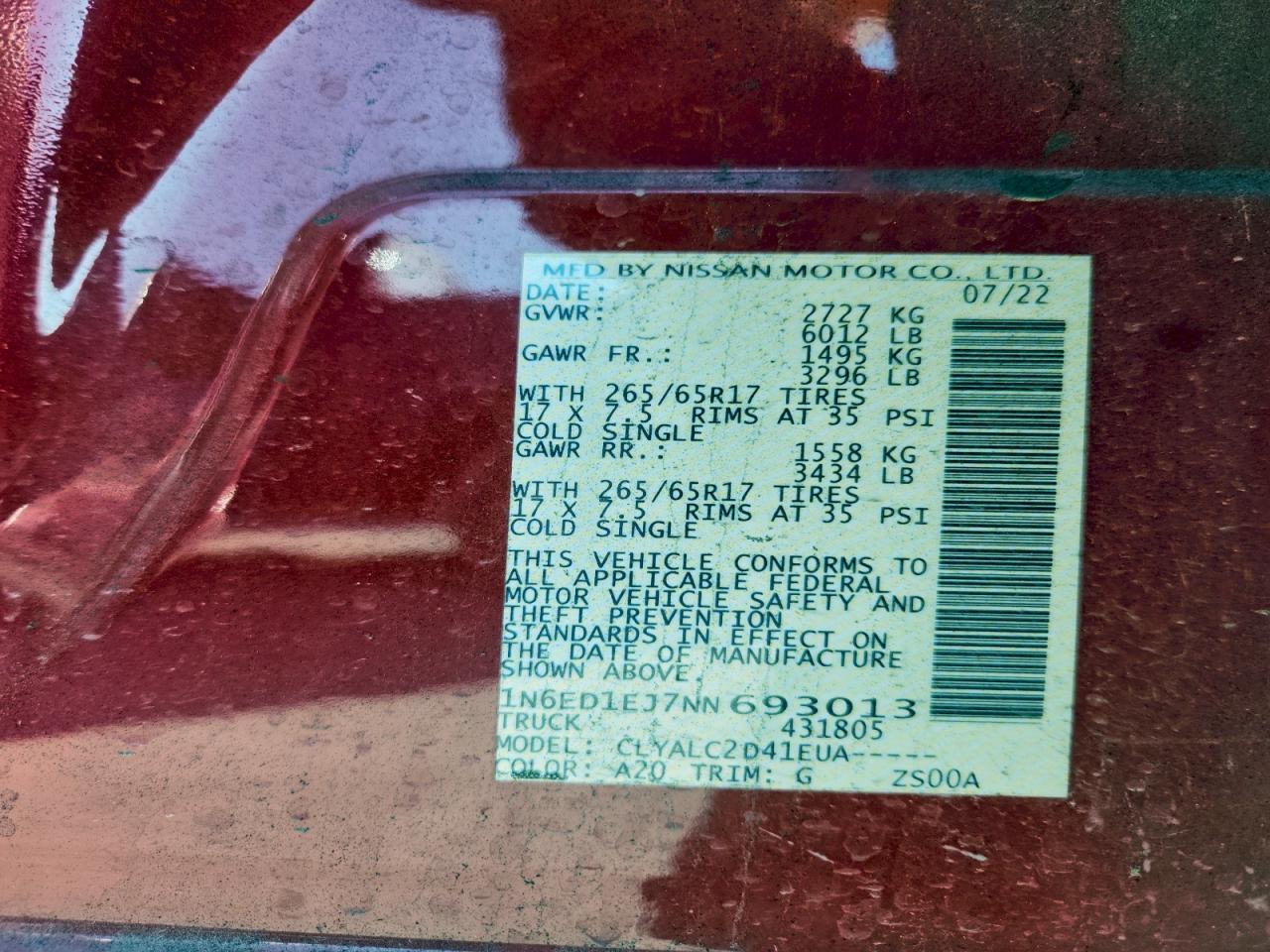 Nissan Frontier S Image 9