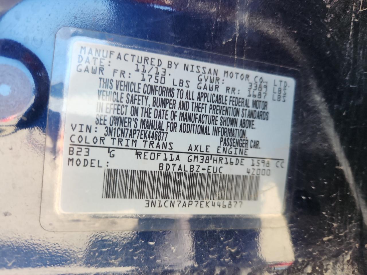 Nissan Versa S Image 8