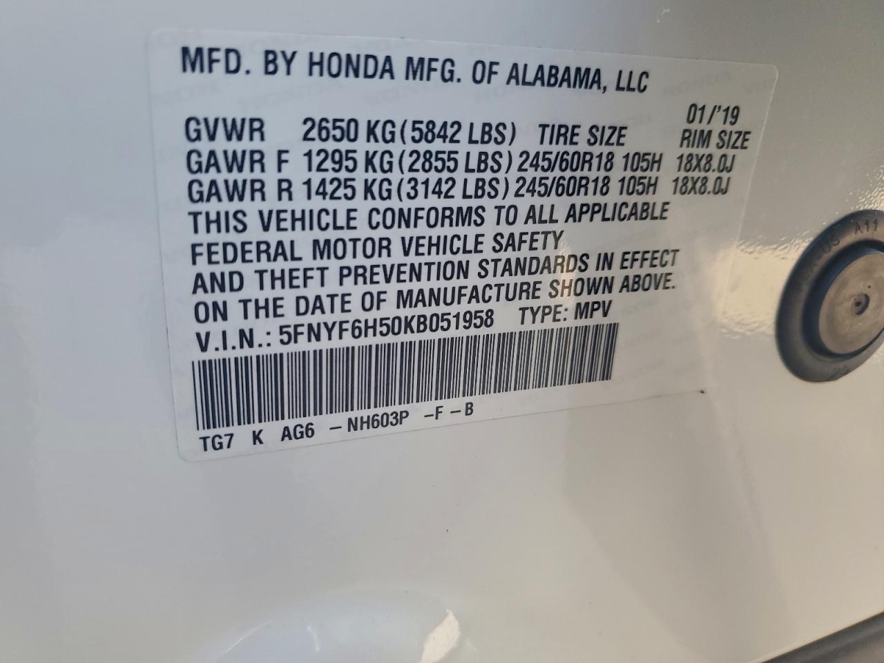 Honda Pilot Exl Image 11
