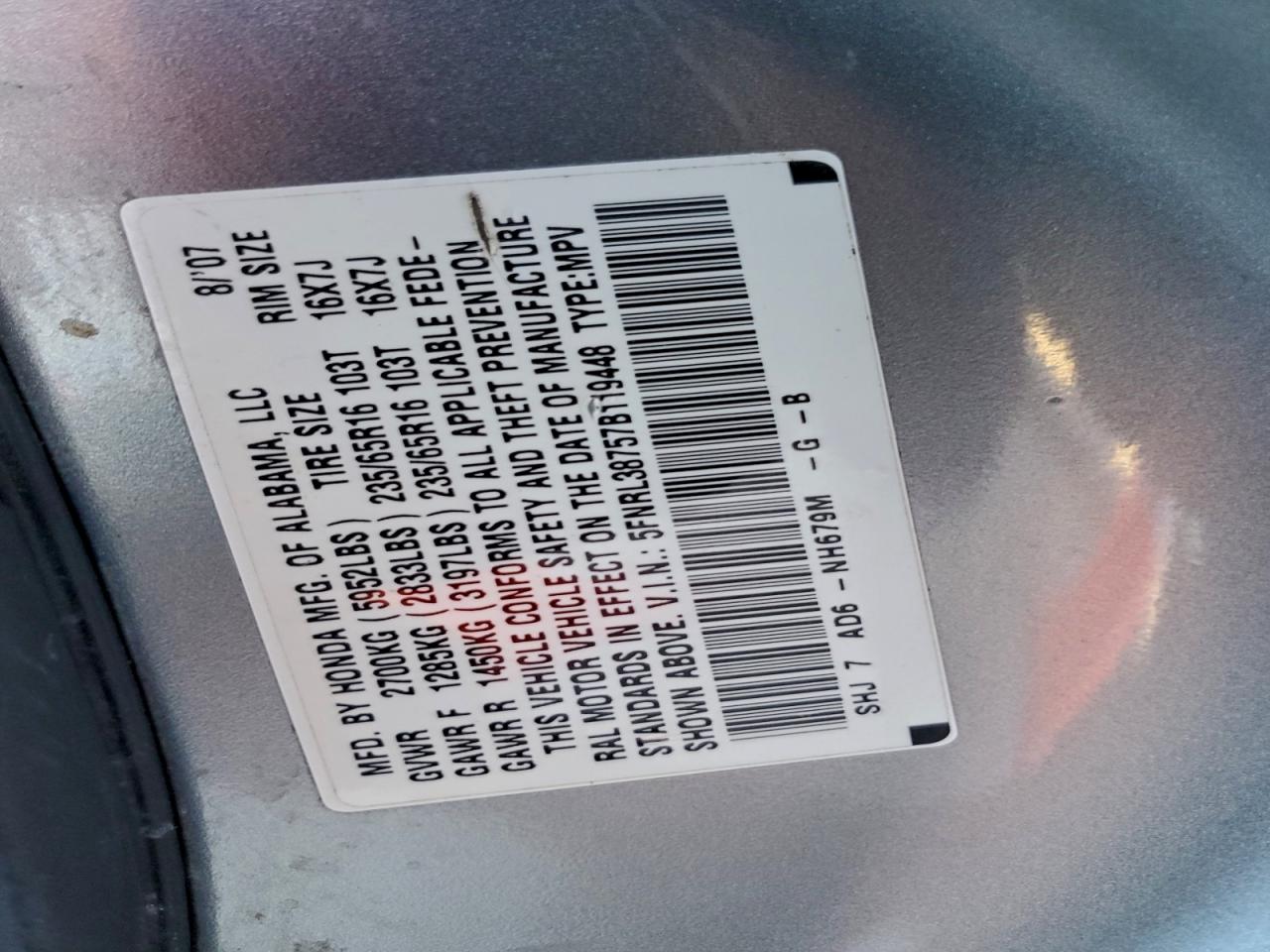 Honda Odyssey Exl Image 8