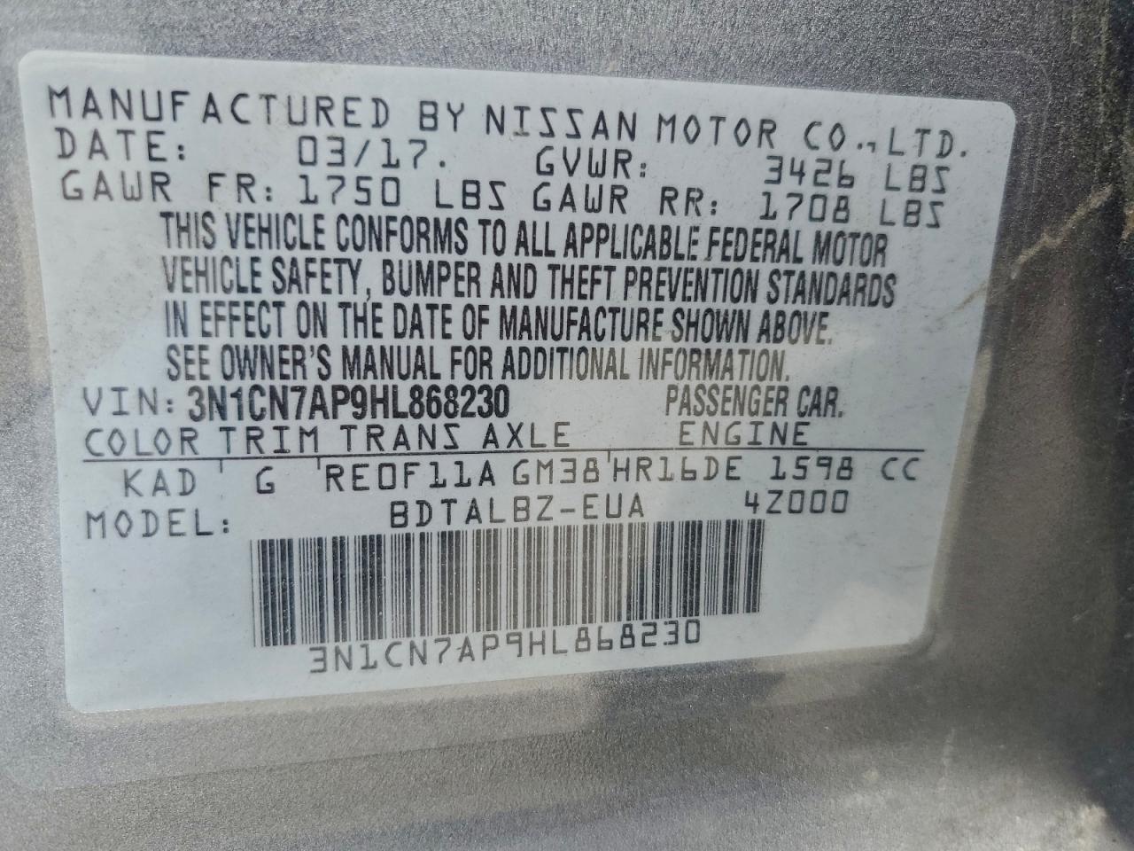 Nissan Versa S Image 11